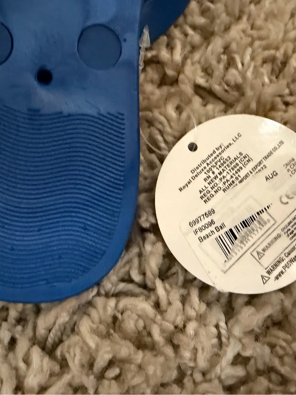 Blue Sports-Print Kids Flip Flops - Size 4
